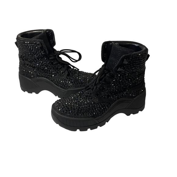 Michael Kors Shane Black Rhinestone Bootie size 6 - Picture 1 of 8